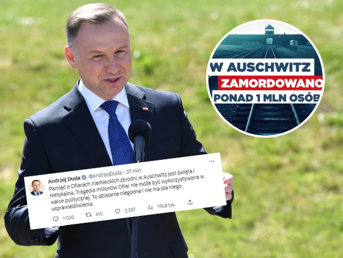 Prezydent Andrzej Duda reaguje na kontrowersyjny spot Prawa i Sprawiedliwości. Rządząca partia w nagraniu dotyczącym marszu organizowanym 4 czerwca przez Donalda Tuska wykorzystała ujęcia obozu koncentracyjnego w Auschwitz.