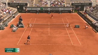 Roland Garros: Elise Mertens - Jessica Pegula. SKRÓT. WIDEO