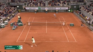 Roland Garros: Carlos Alcaraz - Denis Shapovalov. SKRÓT. WIDEO