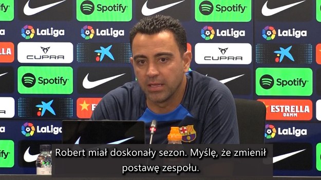 Xavi o pierwszym sezonie Roberta Lewandowskiego w klubie FC Barcelona. 