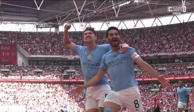 Puchar Anglii. Manchester City FC - Manchester United FC 2-1. SKRÓT. WIDEO (Eleven Sports)