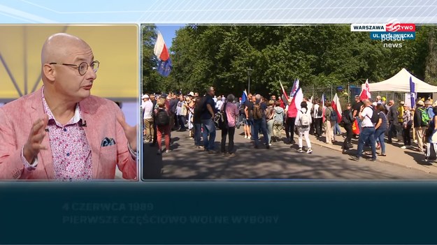 W programie "Śniadanie Rymanowskiego" na antenie Polsat News tematem wstępnym w dyskusji była kwestia marszu 4 czerwca. - My tam idziemy, by świętować rocznicę pierwszych częściowo wolnych wyborów - powiedział Michał Kamiński. - Byliśmy krajem, który zrobił potworny krok w stronę bloku wschodniego, w stronę rusyfikacji naszego ustroju. I przeciwko temu będziemy protestować - dodał. 