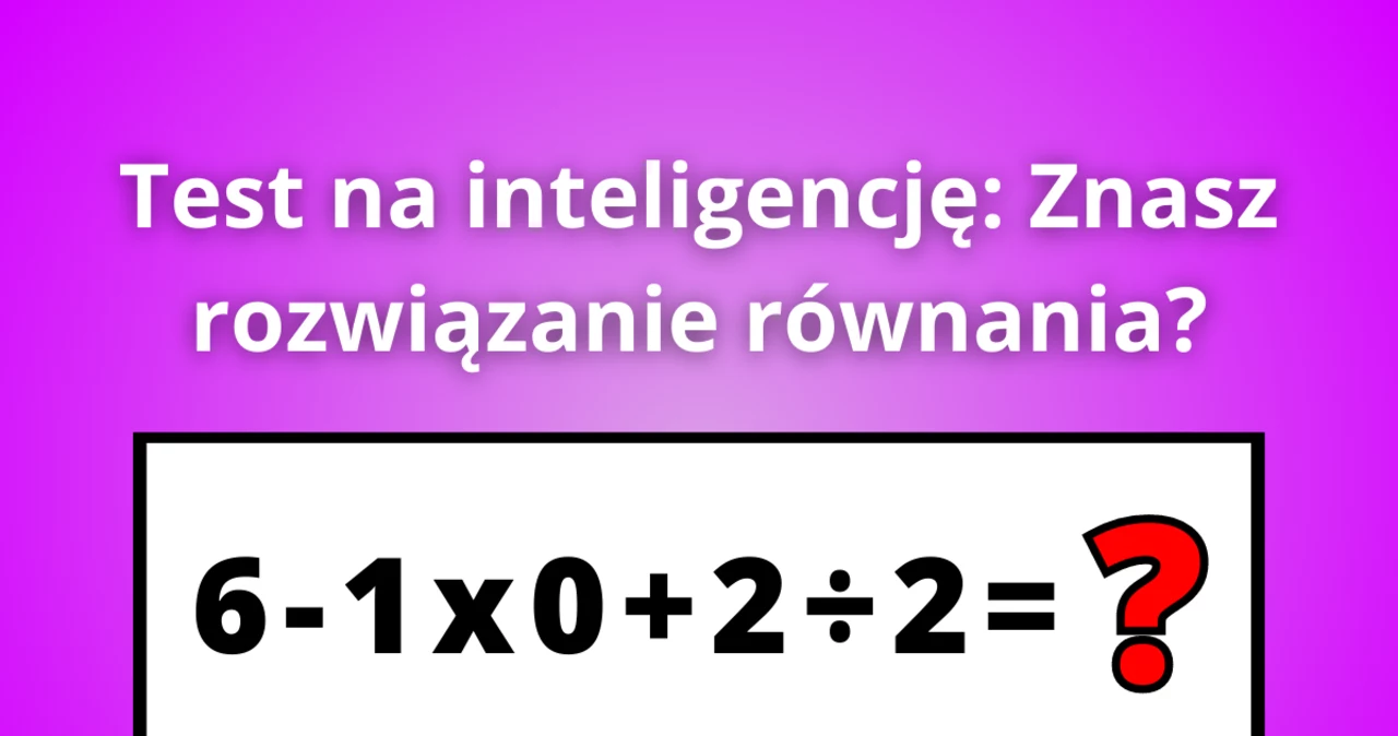 Zagadka Na Inteligencję Rozwiąż Równanie Kobieta W Interiapl 6387