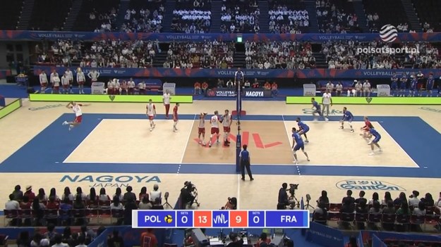 Skrót meczu Ligi Narodów siatkarzy 2023 Polska – Francja 3:1 (25:23, 18:25, 35:33, 25:15)

