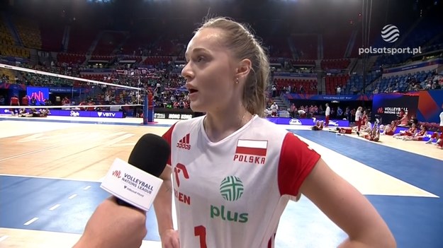 Maria Stenzel po meczu Ligi Narodów siatkarek 2023 Polska – Turcja 3:0 (25:22, 25:20, 30:28) w Hongkongu.