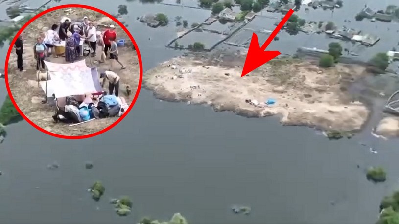 Ukraińska armia opublikowała niezwykły materiał filmowy wykonany z drona, za pomocą którego dostarczono prowiant i wodę Ukraińcom, których zaskoczyła powódź na Dnieprze po stronie okupowanej przez Rosjan.