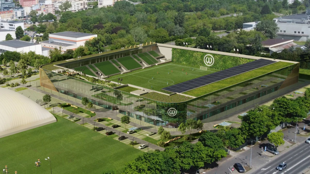 Z okazji 111-lecia istnienia klubu piłkarska Warta Poznań zaprezentowała wizualizację stadionu, który za kilka lat miałby stanąć przy Drodze Dębińskiej w Poznaniu.
