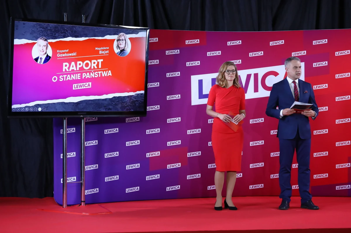 "Po to go przygotowaliśmy, żeby dzisiaj obnażyć prawdę, a w przyszłości nie popełniać w rządzie takich błędów jak prezes PiS Jarosław Kaczyński i spółka" - powiedział o opublikowanym "Raporcie o Stanie Państwa" szef klubu Lewicy Krzysztof Gawkowski. "Raport" został ogłoszony podczas dzisiejszej konferencji prasowej partii.