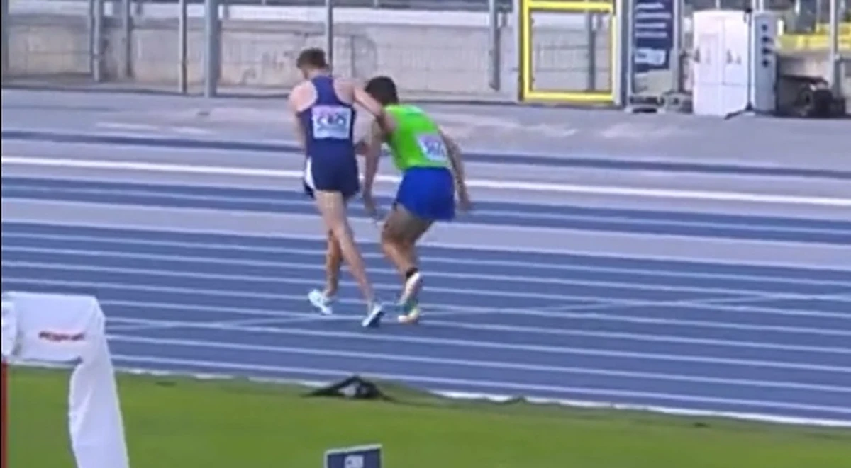 Niezwykły gest fair play na igrzyskach europejskich w naszym kraju. Chorwat Dino Bosnjak w biegu na 5000 m w Chorzowie zrezygnował z własnych ambicji i przerwał rywalizację, by pomóc wycieńczonemu rywalowi, Słoweńcowi Vidowi Botolinowi, który słaniał się na nogach.