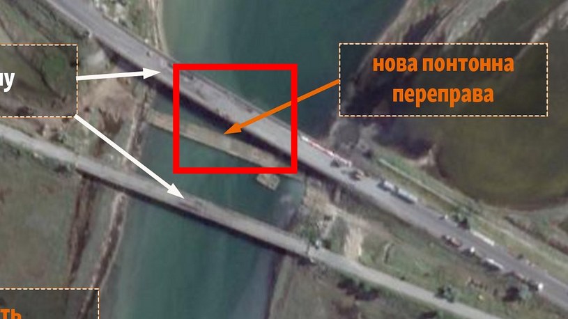 Siły Zbrojne Ukrainy poważnie uszkodziły most w mieście Czonhar na Krymie. Rosjanie niesamowicie szybko zareagowali, stawiając obok most pontonowy, co zaskoczyło Ukraińców.