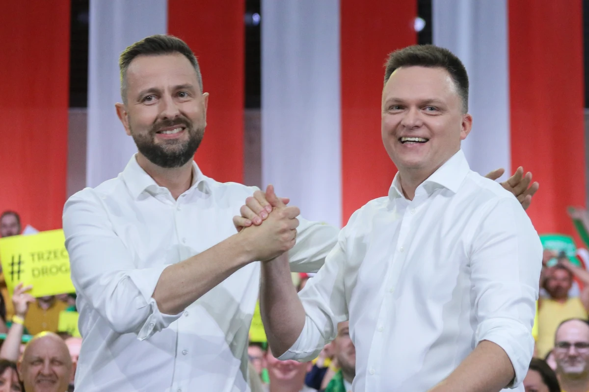 "Polskę gospodarną przeciwstawiamy Polsce marnotrawnej" – mówili liderzy PSL i Polski 2050 Władysław Kosiniak Kamysz i Szymon Hołownia podczas konwencji w Grodzisku Mazowieckim. Politycy przedstawili „6 gwarancji Trzeciej Drogi”. "Nie ma zwycięstwa nad złem bez silnej pozycji Trzeciej Drogi" - mówił lider PSL.