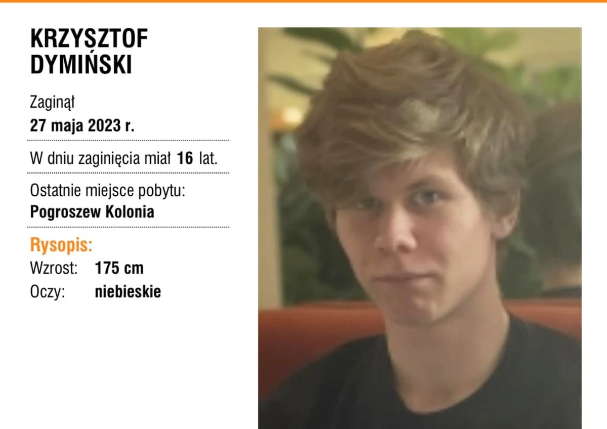 "Mija miesiąc odkąd wyszedłeś z domu przed 4 rano. Synku, codziennie o Tobie myślimy, tęsknimy. Jeśli potrzebujesz czasu lub nie chcesz wracać, proszę daj tylko znać, że żyjesz" -napisała w mediach społecznościowych mama zaginionego Krzysztofa. Nastolatek wyszedł z domu 27 maja i od tego czasu nie kontaktował się z bliskimi.