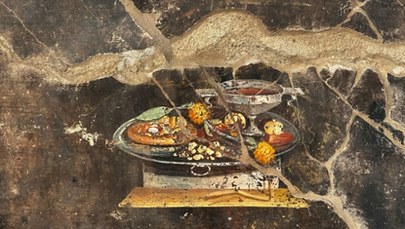 "Antyczna pizza" na fresku w Pompejach