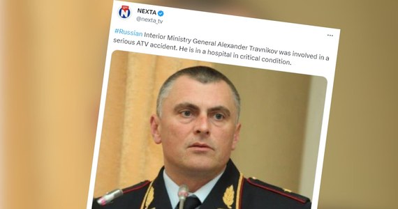 Rosyjski generał Ministerstwa Spraw Wewnętrznych Aleksander Trawnikow miał wypadek podczas jazdy na quadzie - podaje kanał Nexta.tv.