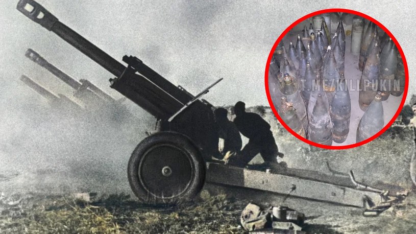 Żołnierze Sił Zbrojnych Ukrainy odkryli rosyjski skład amunicji, w którym znajdowały się pociski artyleryjskie z 1939 roku, czyli czasów początku II wojny światowej. To kolejny dowód na opłakany stan rosyjskiej armii.