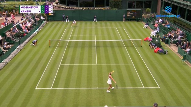 Skrót meczu Wimbledonu Kaia Kanepi - Weronika Kudiermietowa.