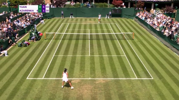 Skrót meczu Wimbledonu Yue Yuan - Wiktoria Azarenka.