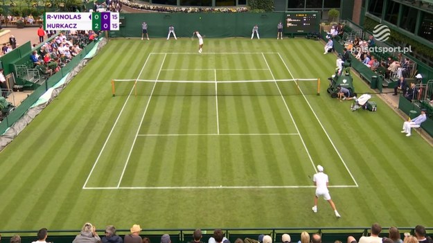 Skrót meczu Wimbledonu Albert Ramos-Vinolas - Hubert Hurkacz.