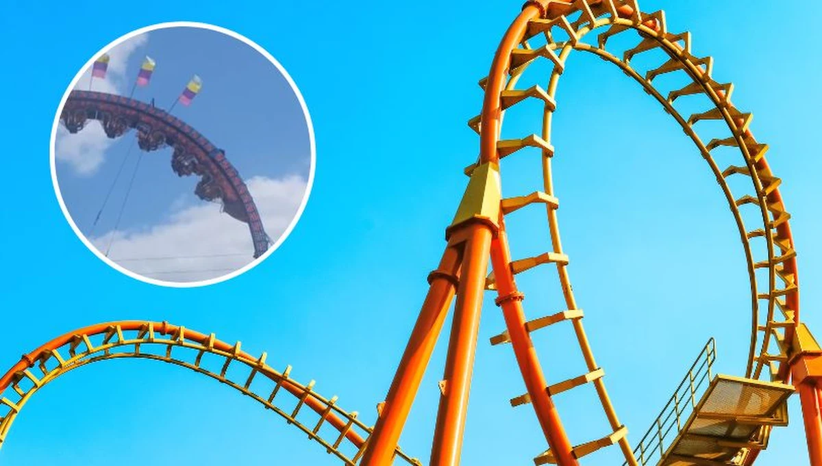 Awaria rollercoastera sprawiła, że 8 osób - 7 dzieci i jedna osoba dorosła - utknęło w powietrzu. Przez cztery godziny wisieli głowami w dół, czekając na naprawę kolejki górskiej.