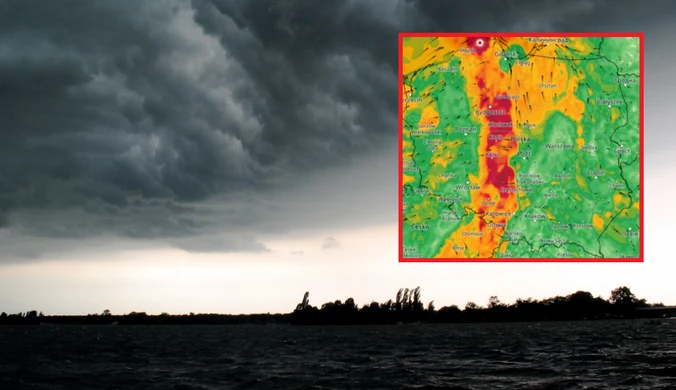 Nad Polskę nadciąga niż Poly. Burze z gradem, ulewy i huraganowy wiatr