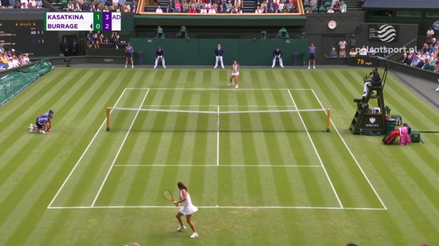 Skrót meczu Wimbledonu Daria Kasatkina - Jodie Burrage.