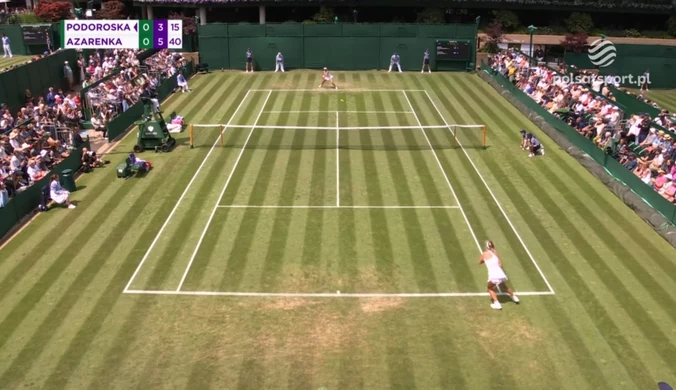 Nadia Podoroska - Wiktoria Azarenka. SKRÓT. Wimbledon 2023. WIDEO 