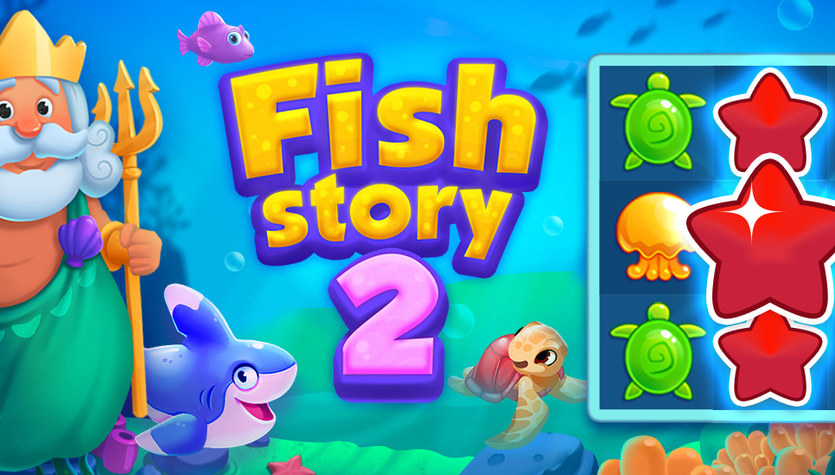 Gra online za darmo Fish Story 2 to druga kontynuacja podwodnej gry typu „dopasuj 3” ze świeżą nową grafiką, chwytliwą melodią i ogromem ulepszeń. Zagraj teraz za darmo w Fish Story 2, poznaj nową bohaterkę - syrenę i ciesz się mnóstwem wciągających wyzwań!