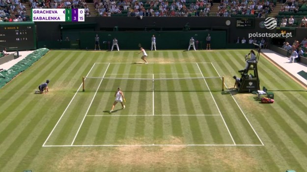 Skrót meczu Wimbledonu Daria Kasatkina - Wiktoria Azarenka.