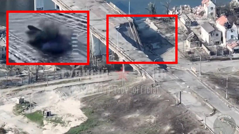 W mediach społecznościowych pojawił się film, na którym ukazano atak dronów na ukraińskich komandosów biorących udział w operacjach prowadzonych w przyczółku na lewym brzegu Dniepru w okolicach miasta Oleszki, przy Moście Antonowskim.