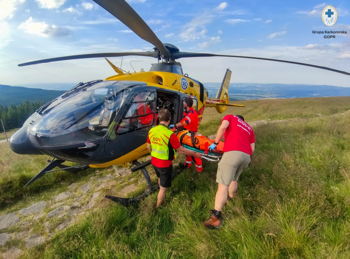 Sporo pracy mają w ten upalny weekend karkonoscy goprowcy. Pomogli między innymi kilkuletniej dziewczynce, która potrzebowała pomocy po upadku w górach. Do szpitala zabrał ją śmigłowiec Lotniczego Pogotowia Ratunkowego.