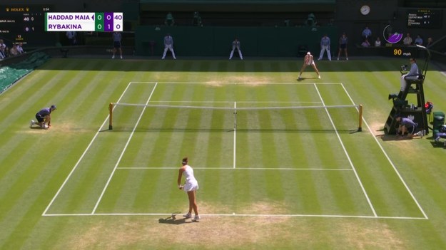 Skrót meczu Wimbledonu Beatriz Haddad Maia - Jelena Rybakina.
