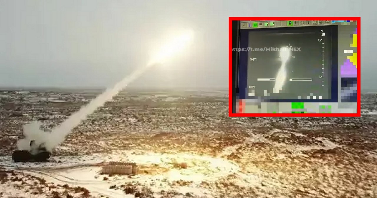 W rosyjskich mediach społecznościowych pojawił się bardzo ciekawy materiał filmowy, na którym uwieczniono moment namierzenia i zniszczenia brytyjskiego superpocisku Storm Shadow przez system obrony powietrznej Pancyr-S.