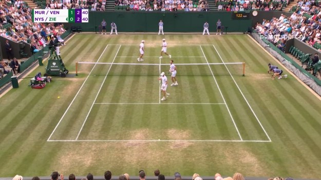 Skrót meczu trzeciej rundy Wimbledonu deblistów Hugo Nys/Jan Zieliński - Jamie Murray/Michael Venus 0:2. 