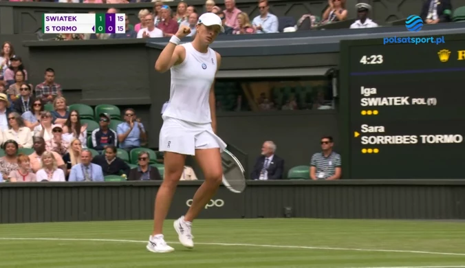 Najlepsze akcje Igi Świątek z Wimbledonu 2023. WIDEO