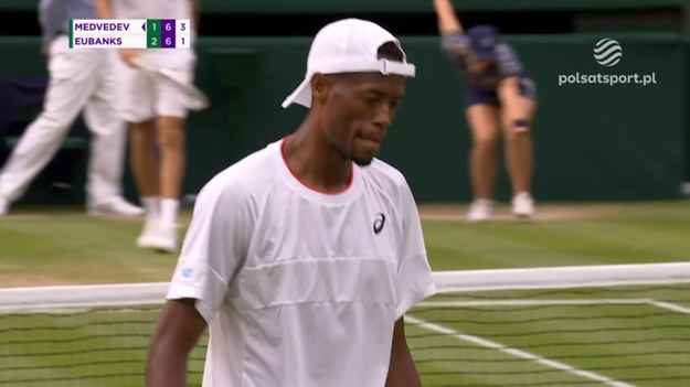 Skrót meczu Wimbledonu Daniil Miedwiediew - Christopher Eubanks.