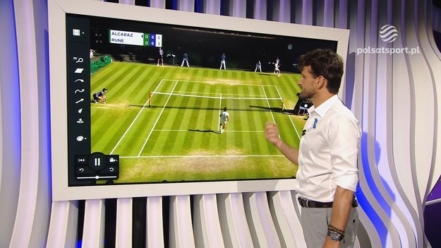 Analiza meczu Carlos Alcaraz - Holger Rune (3:0) w ćwierćfinale Wimbledonu 2023.