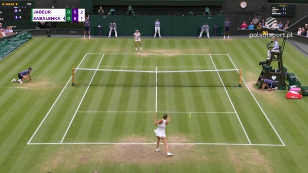 Skrót meczu Wimbledonu Ons Jabeur - Aryna Sabalenka.
