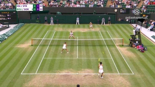 Skrót meczu półfinału gry podwójnej Wimbledonu Su Wei Hsieh/ Barbora Strycova - Marie Bouzkova/ Sara Sorribes Tormo 6:4, 6:1.

