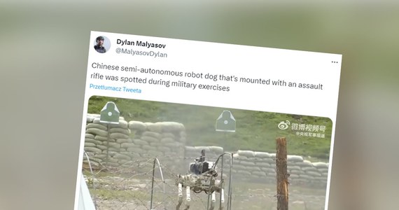 W chińskiej telewizji państwowej pokazano należącą do armii nowość - uzbrojone czworonożne "psy-roboty" - poinformował amerykański portal specjalizujący się w tematyce obronnej defence blog.