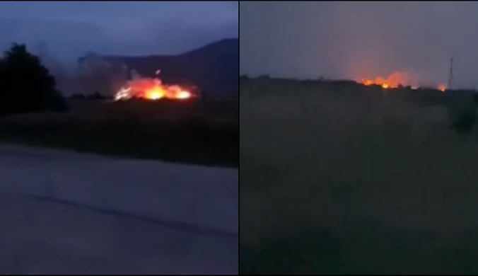 Krym: Pożar na poligonie wojskowym. Zamknięto autostradę