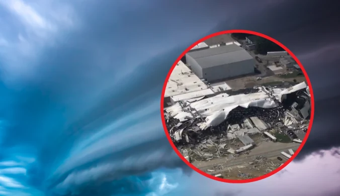 Atak tornado: Uszkodzona fabryka Pfizera, domy leciały w powietrzu