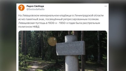 Rosja. Zniknął krzyż ku czci polskich ofiar okresu stalinowskiego