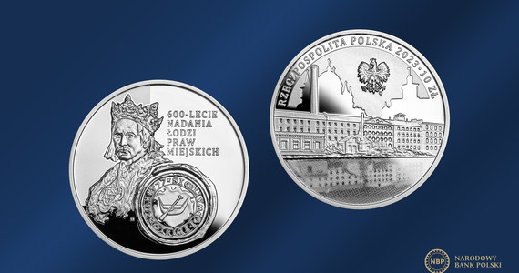 Narodowy Bank Polski wprowadza do obiegu srebrną monetę upamiętniającą sześć wieków miasta Łodzi. Zostanie wyemitowana w nakładzie do 10 000 sztuk. 