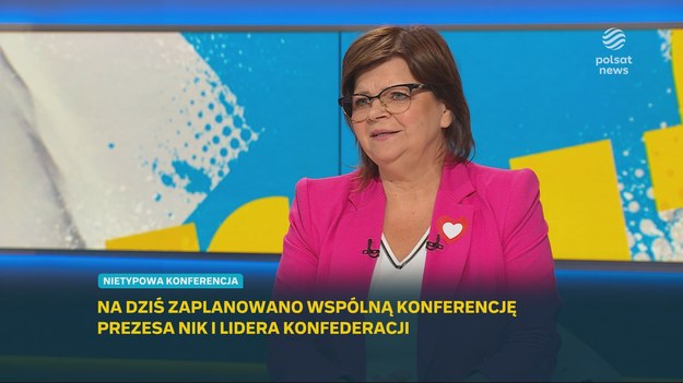 - Nie dziwi mnie sojusz Mariana Banasia z Konfederacją. On ma dużo z nią wspólnego - przekazała Izabela Leszczyna zapytana o zapowiedzianą wspólną konferencję szefa NIK i Konfederacji.

Posłanka przypomniała, że w 2018 roku miała poważne zastrzeżenia do oświadczeń majątkowych Banasia. - Napisałam do CBA w tej sprawie. PiS zgotowało sobie ten pasztet. A opozycja ostrzegała, że są poważne zarzuty przeciwko mu - podkreśliła.