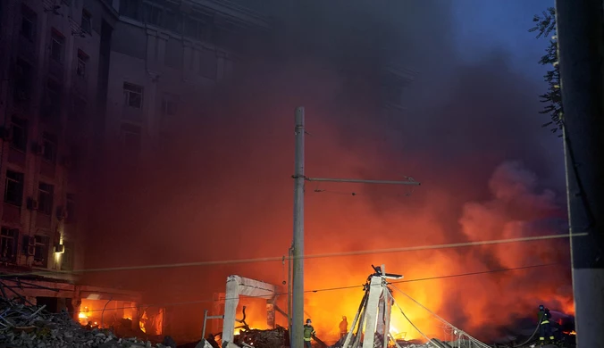 Rosyjski atak na Dniepr. "Celem budynek Służby Bezpieczeństwa Ukrainy"