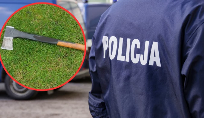 Z siekierą w ręku biegał pomiędzy domami. Policja sięgnęła po broń