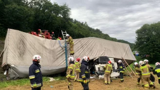 Tragiczny wypadek koło Krosna. Z kabiny niewiele zostało