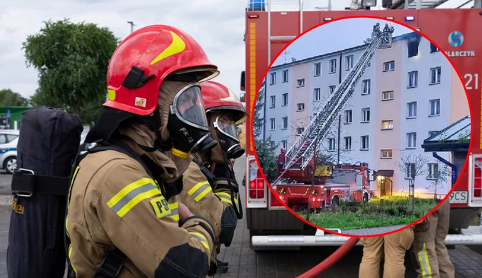 Pożar w Wadowicach. Strażacy ewakuowali mieszkańców bloku