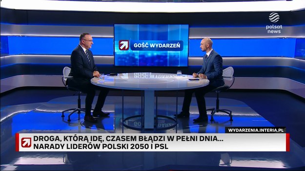 - Rozmowy z naszymi kolegami z PSL wciąż trwają - powiedział Michał Kobosko z Polski 2050 zapytany przez Marcina Fijołka o wspólną inicjatywę - Trzecią Drogę. Przekazał, że do ogłoszenia terminu wyborów rozmowy zostaną zakończone, a ich rezultat ogłoszony. - Trzeciej Drogi nie trzeba reanimować, ale ją wzmocnić - dodał w "Gościu Wydarzeń".