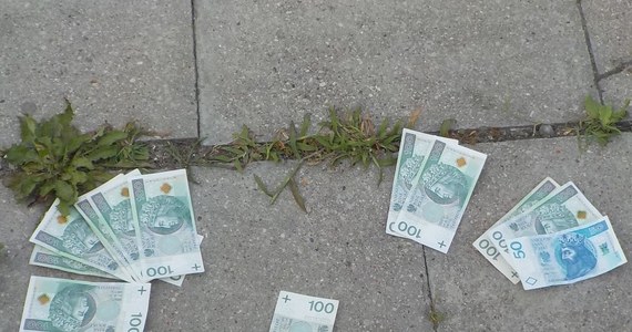 Na warszawskim Gocławiu ktoś zgubił pieniądze. Banknoty z chodnika i trawnika zbierali przypadkowi przechodnie. Zabezpieczyli je strażnicy miejscy i schowali do sejfu.